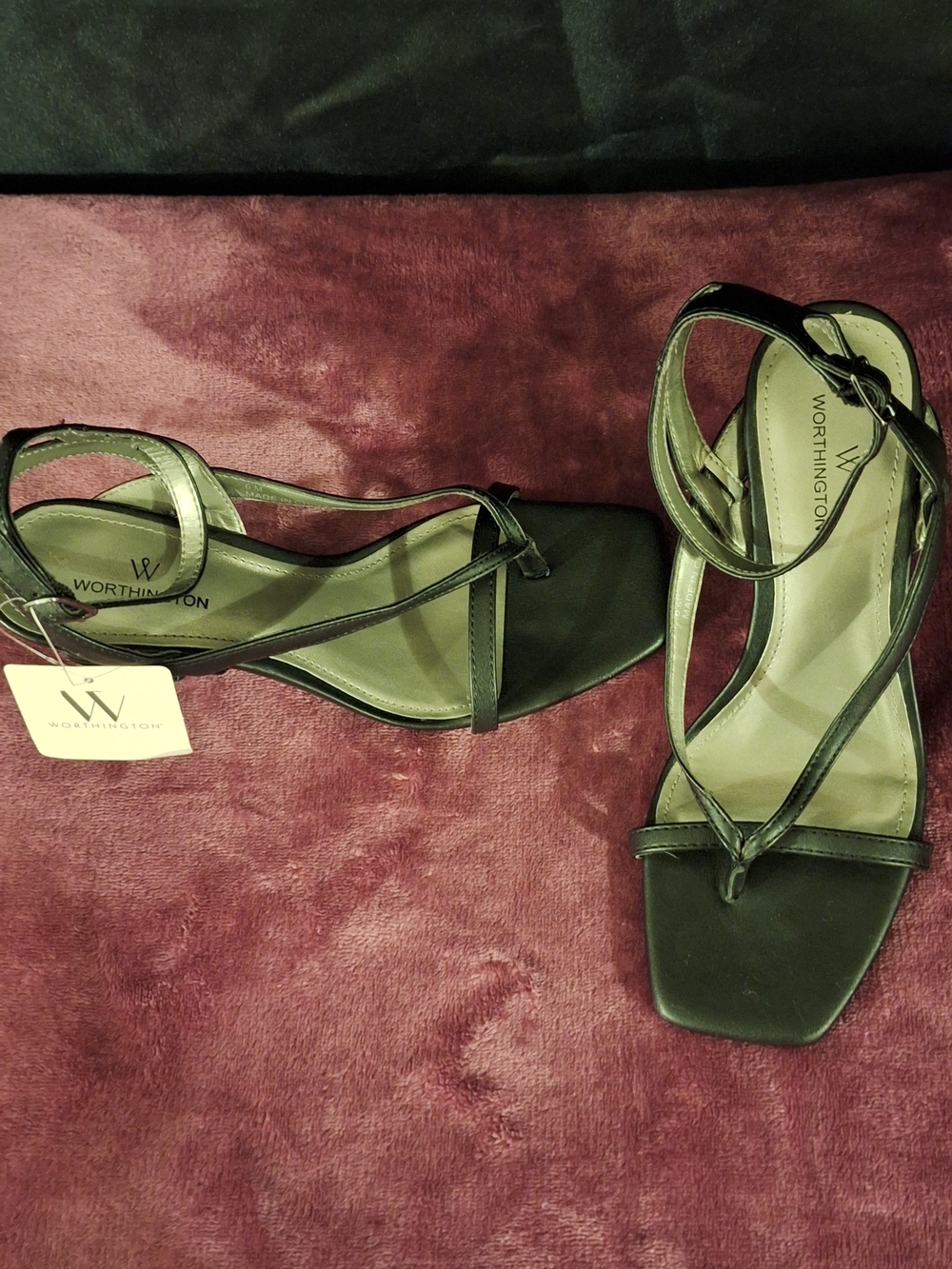 Worthington Black Strappy Sandals